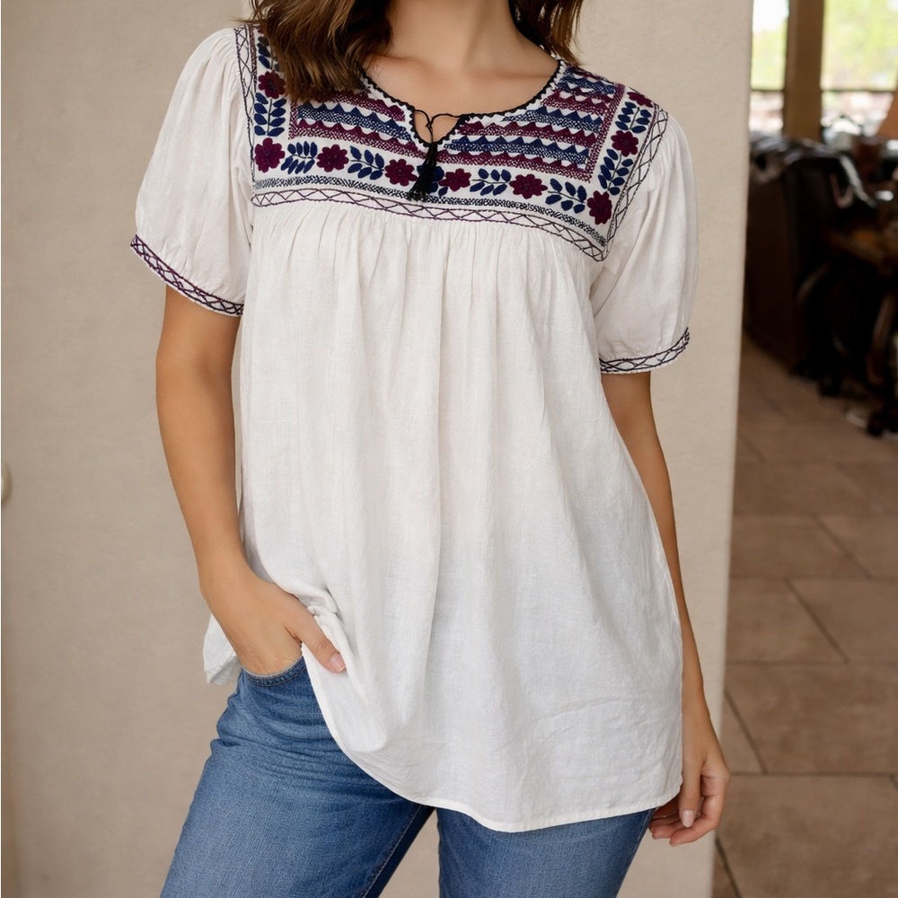 Handmade embroidered Blouse. NWOT